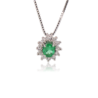Collier Mirco Visconti Femme in Or blanc Smeraldo 0.47 Ct AM426/B10S - AM426/B10S